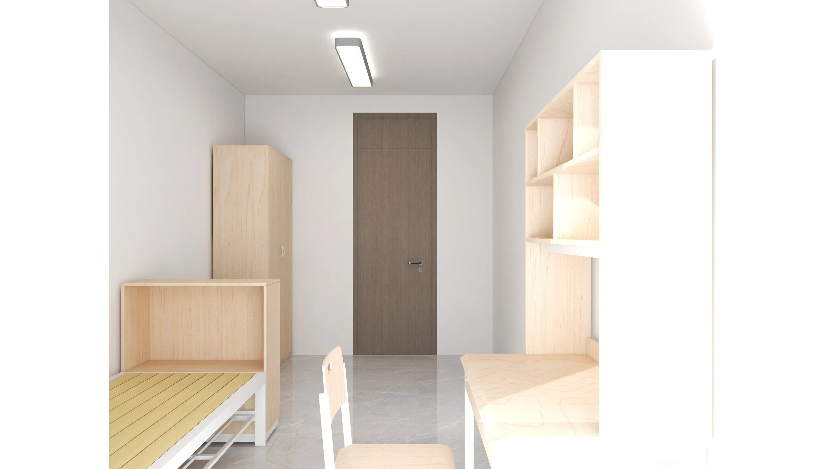 Simple Design Middle Cuboard Double Side for Dormitory Flat or Bedroom