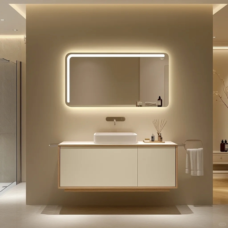 Smart Makeup Bathroom LED Mirror Medicine Cabinet - Wall Mounted Design