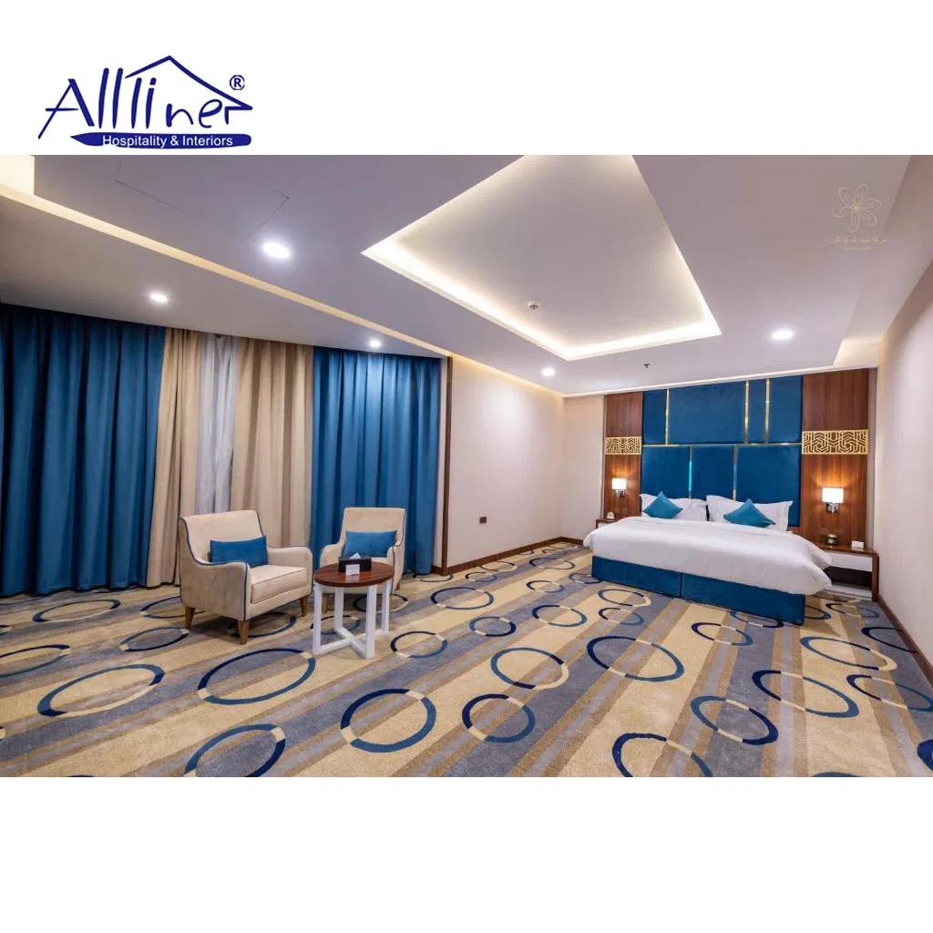 Luxury Hotel Queen King Size Bed American Solid Wood Bedroom Furniture Panel