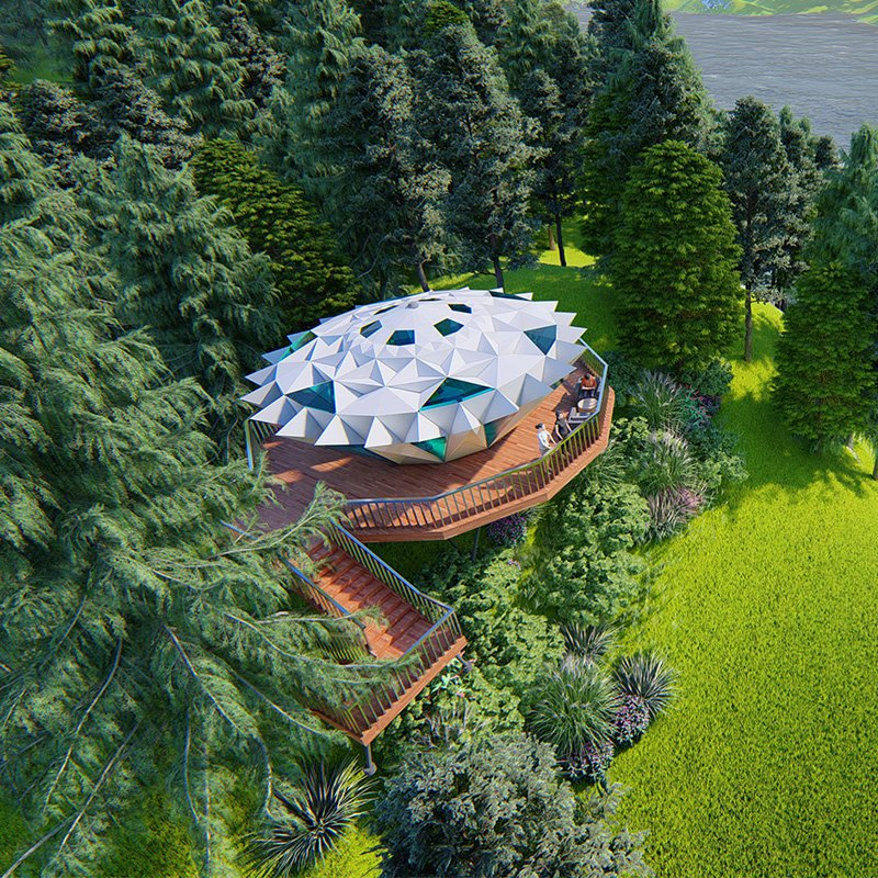 AS/NZS Steel Structure Building Prefabricated Hotel Wooden Bungalow Cabins with Hot Tubs