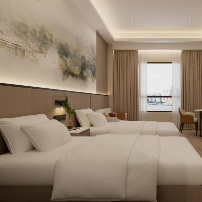 Customized 4-5 Star Luxury Interior Commercial Wooden Bedroom Hotel Furniture Set