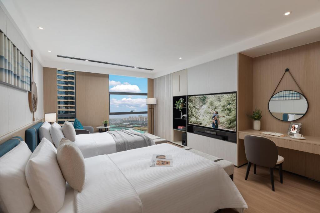 Customized Contemporary Panel Wood Hotel Room Furniture 5 Star Luxury Hotel Bedroom Set for Modern Apartments