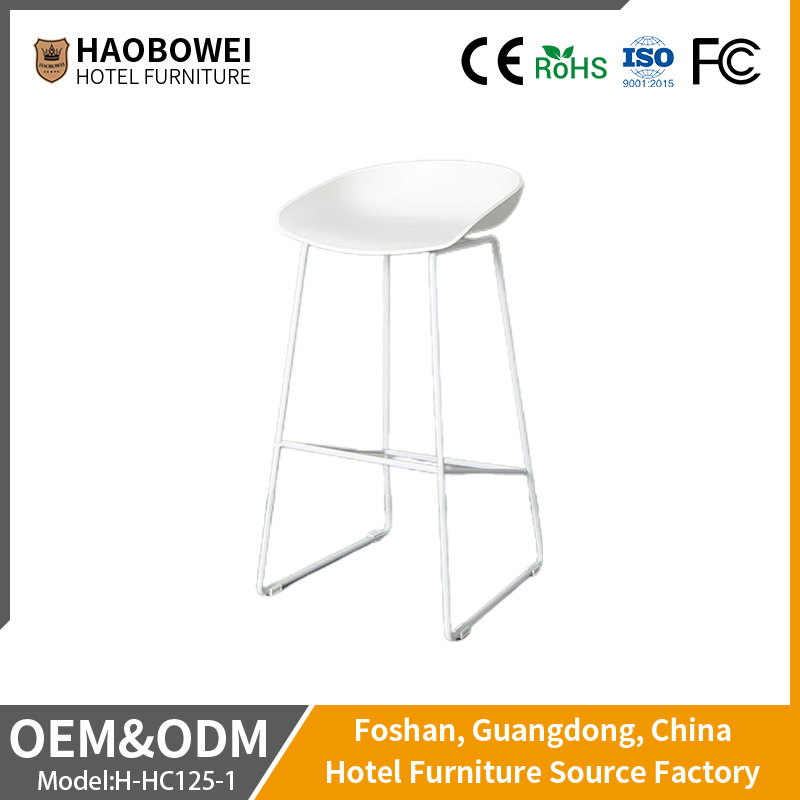 Bar Stool with Metal Base Simple Design for Hotel restaurant and Hotel Bedroom Top Sale