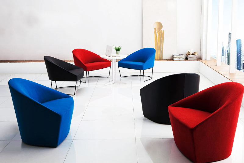 Home Furniture Luxury Accent Chair Modern Living Room Accent Upholstered Fabric Single Seat Sofa Chair