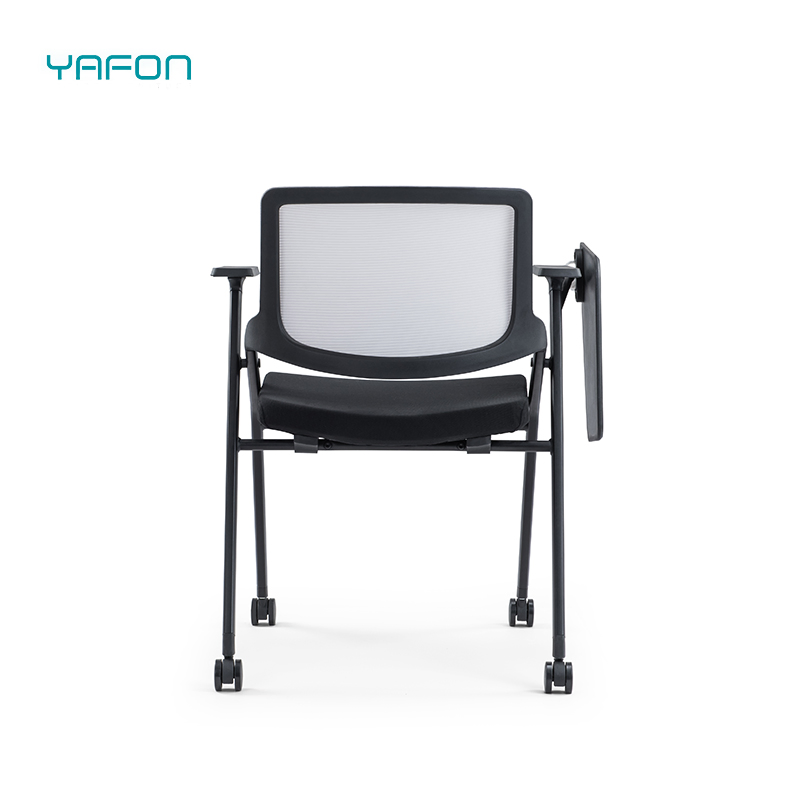 Office Upholstered Foldable Lecture Training Room Adult Student Study Tablet Arm Table Chair with Writing Pad for Sale