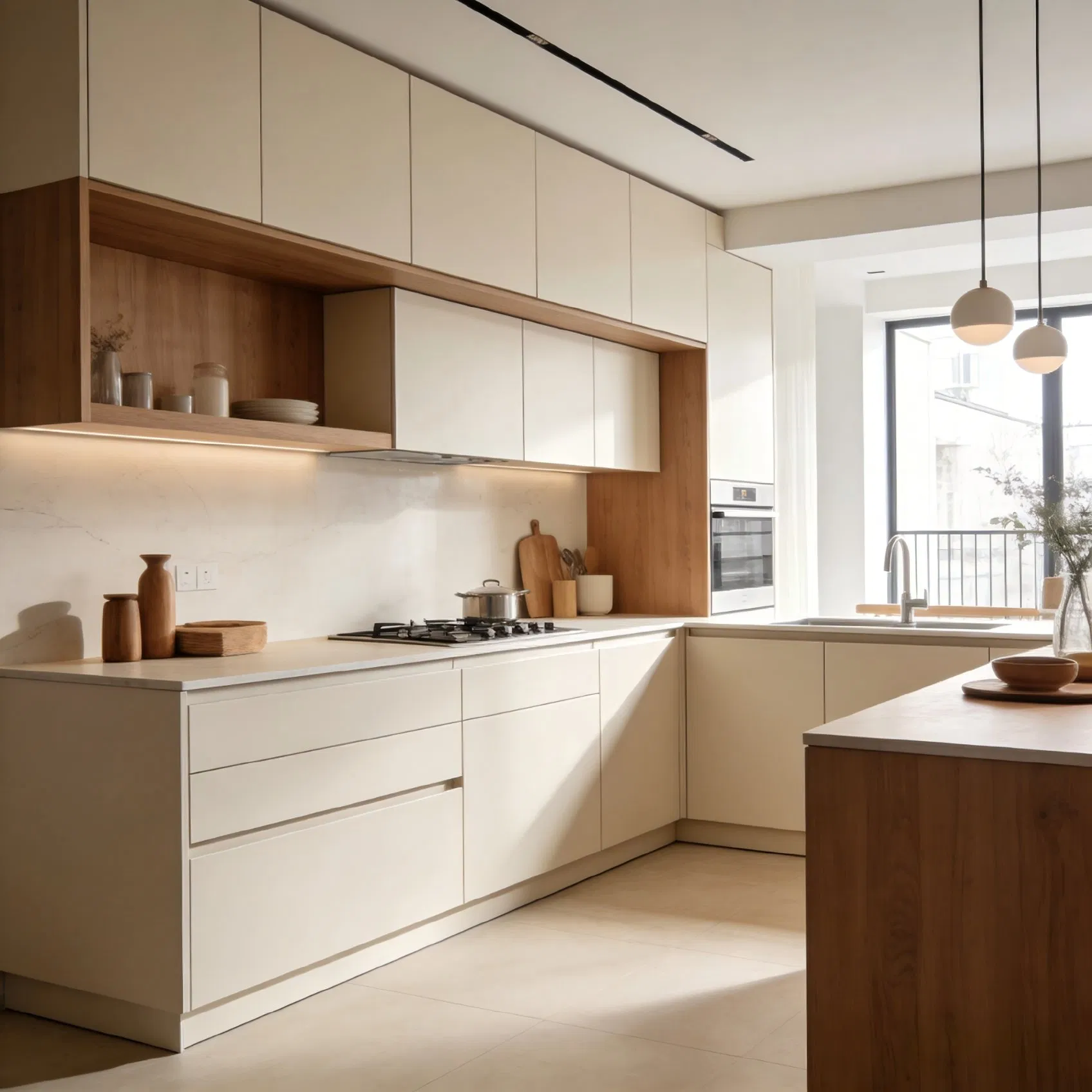 Modern Kitchen Cabinet System Designed for European Style Kitchens