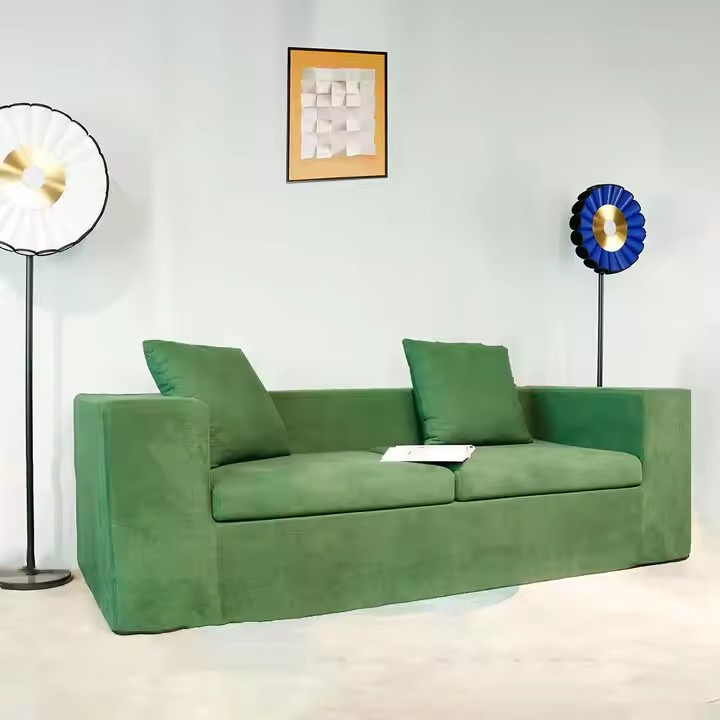 Professional OEM Manufacturing Modern Small Living Room Dormitory 3 Seater Upholstered Fabric Sofa