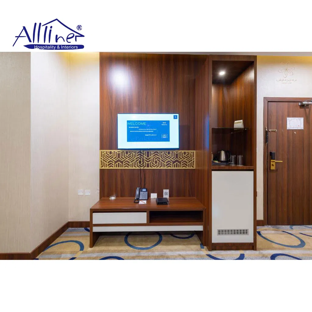 Luxury Hotel Queen King Size Bed American Solid Wood Bedroom Furniture Panel