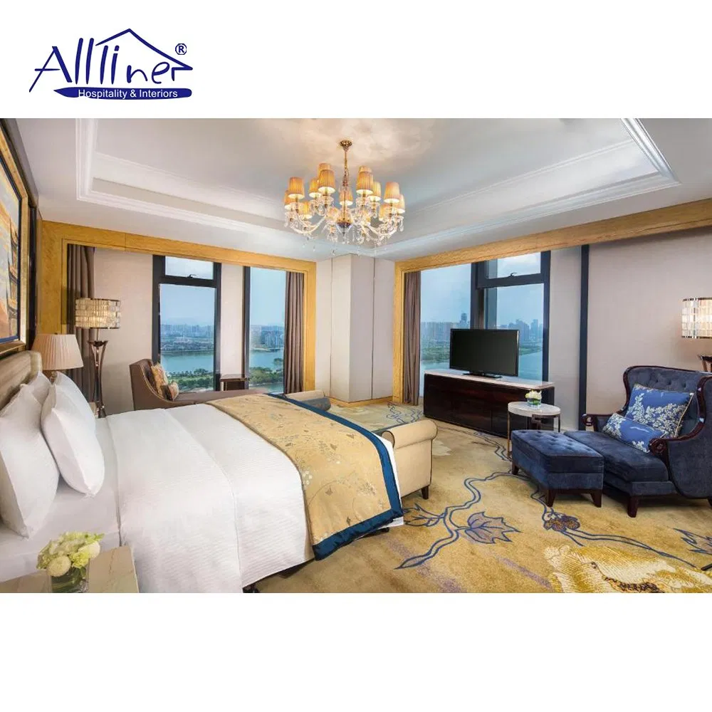 Best Western Supplier Queen Size Upholstered Bed Bedroom Hotel Room Furniture Sets