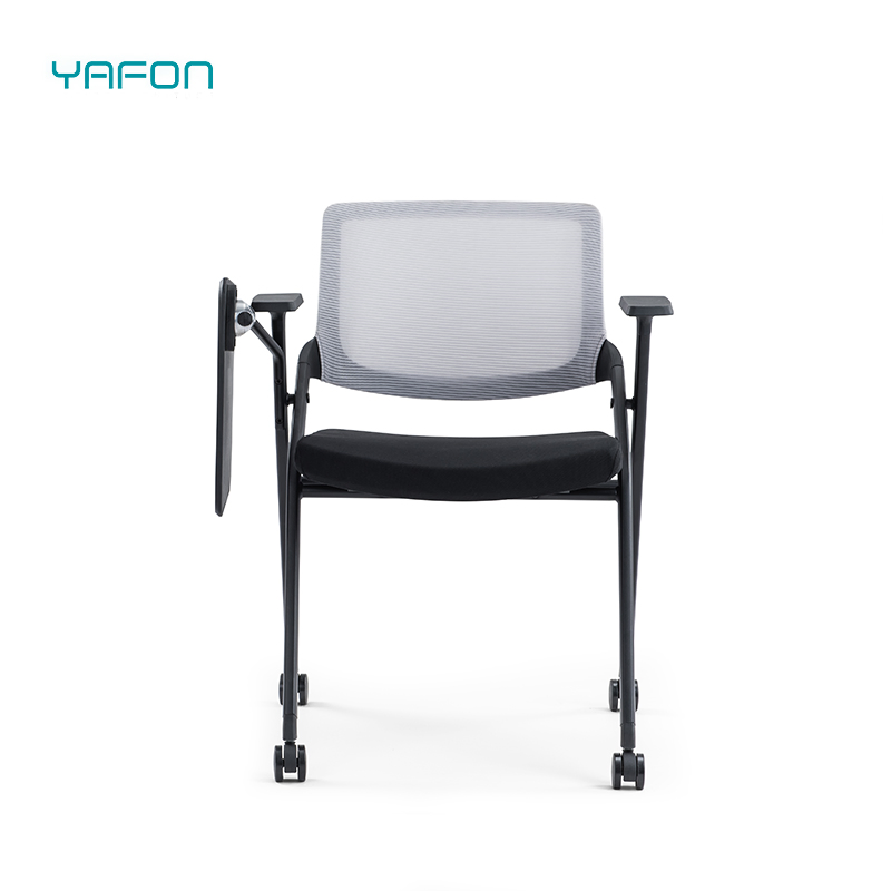 Office Upholstered Foldable Lecture Training Room Adult Student Study Tablet Arm Table Chair with Writing Pad for Sale
