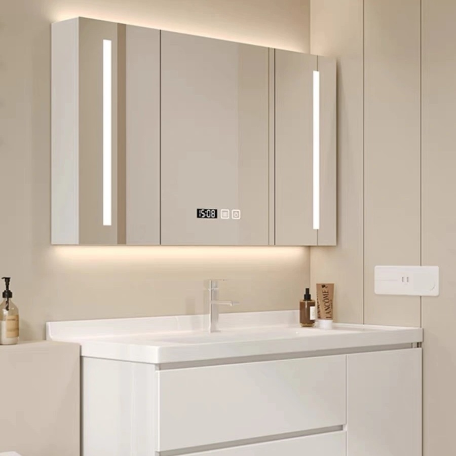 Smart Makeup Bathroom LED Mirror Medicine Cabinet - Wall Mounted Design