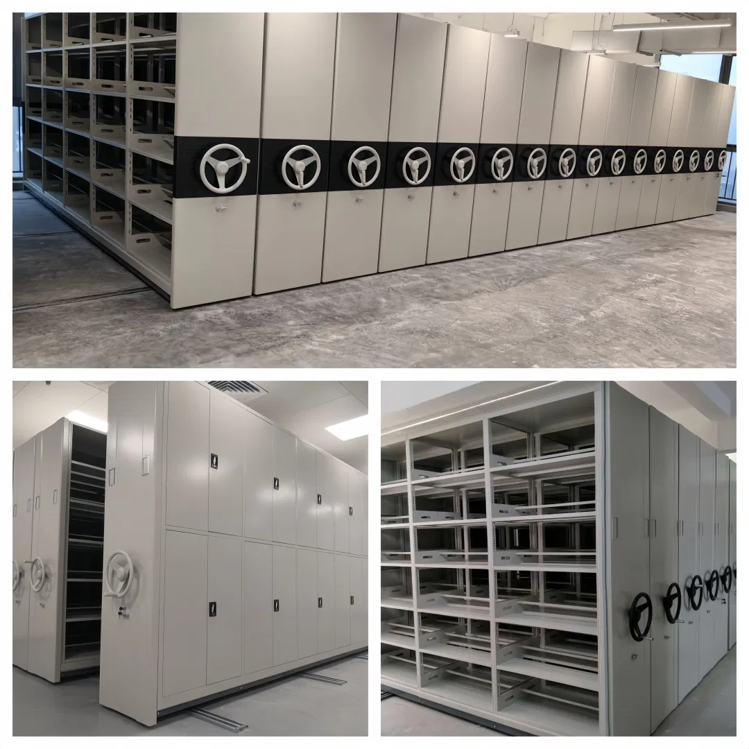 Mobile Intensive Shelf Factory Storage Files Office Mobile Record Bin CE-Approved Metal Cabinets Library Movable Document Mobile Storage Systems