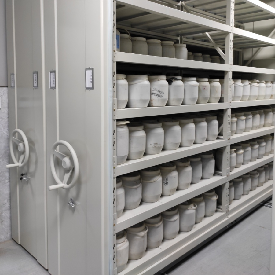 Compact Manual Shelving Systems for Biologics and Pharmaceuticals