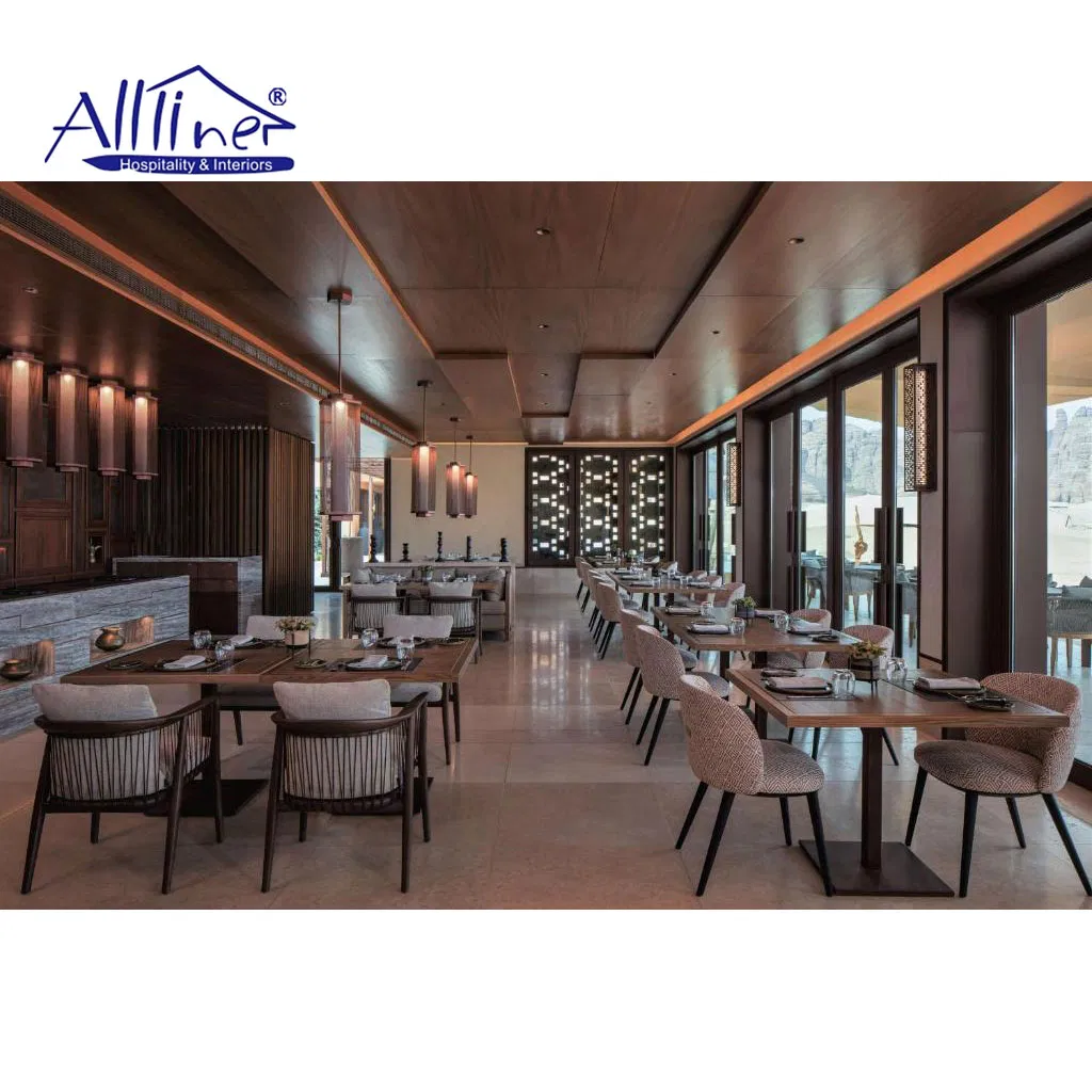 Luxury Hotel Restaurant Home Dining Room Furniture Wood Cross Back Upholstered Chair