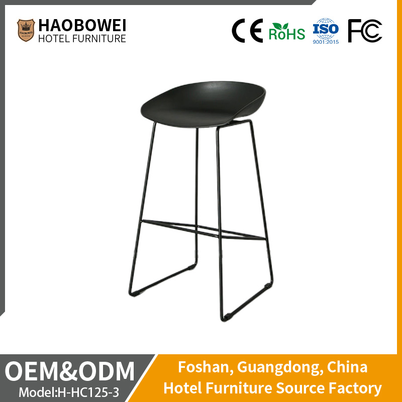 Bar Stool with Metal Base Simple Design for Hotel restaurant and Hotel Bedroom Top Sale