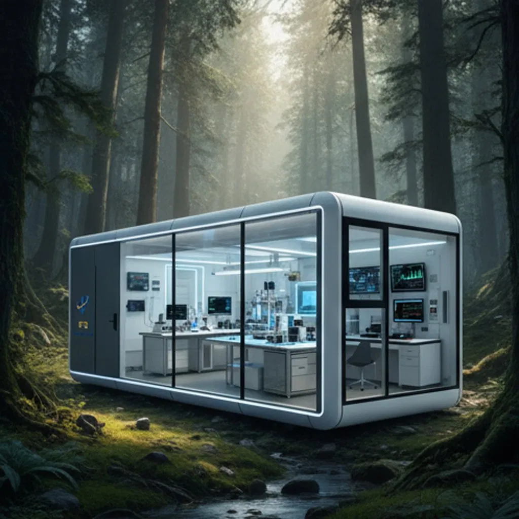 Modular Expandable Capsule Home Office Solution with Built-in Furniture Package