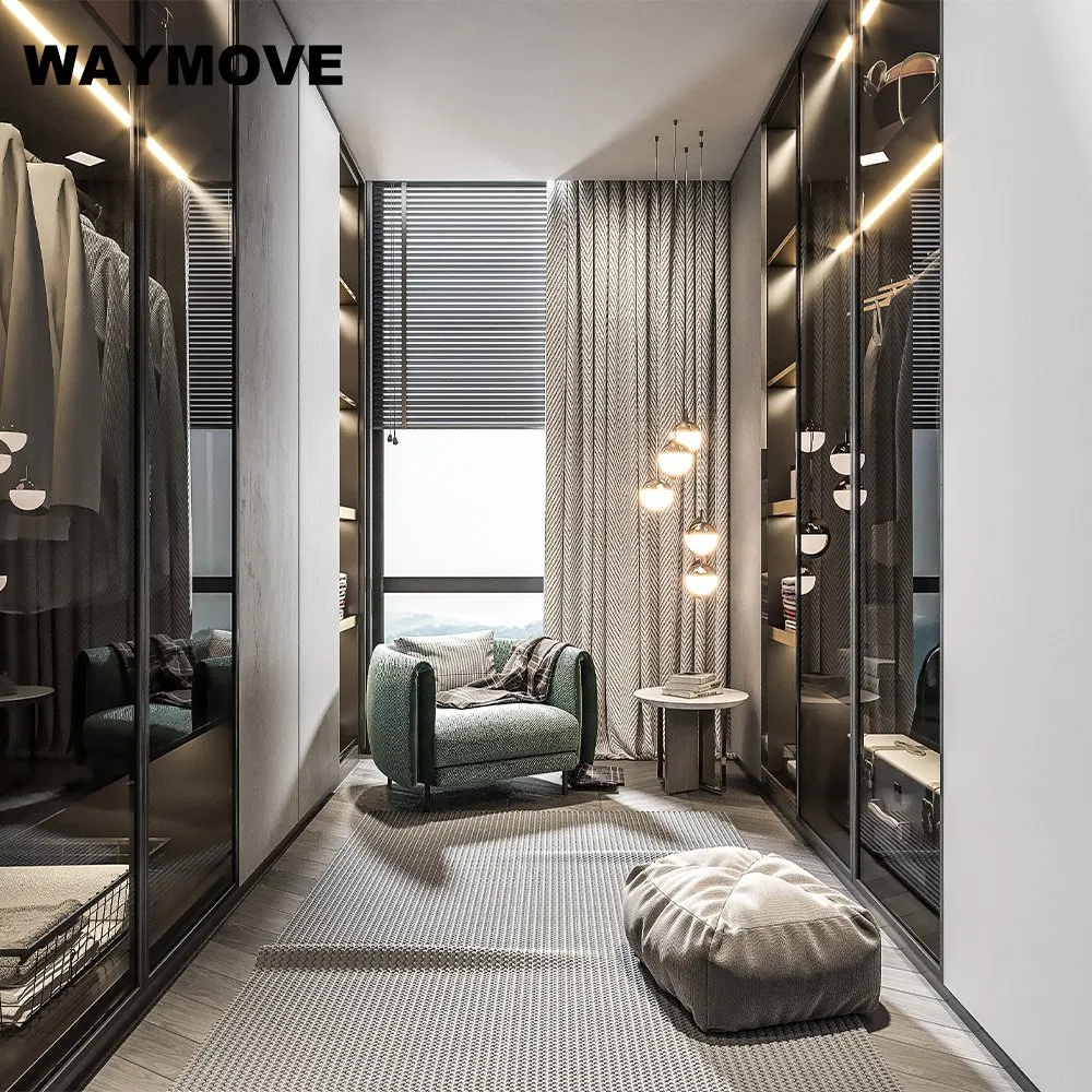 Waymove Modern DIY Walk-in Closet Pole System for Bedroom Wardrobe