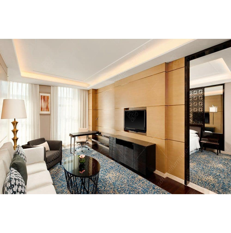 Environmental Friendly Lacquer Wooden Panel Bedroom Furniture