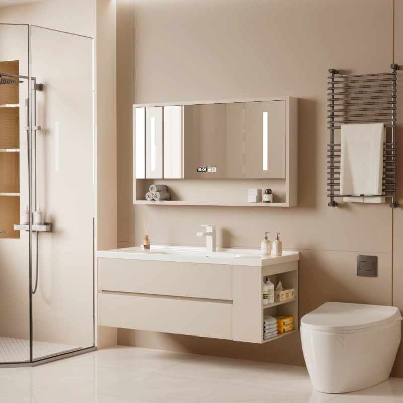 Smart Makeup Bathroom LED Mirror Medicine Cabinet - Wall Mounted Design