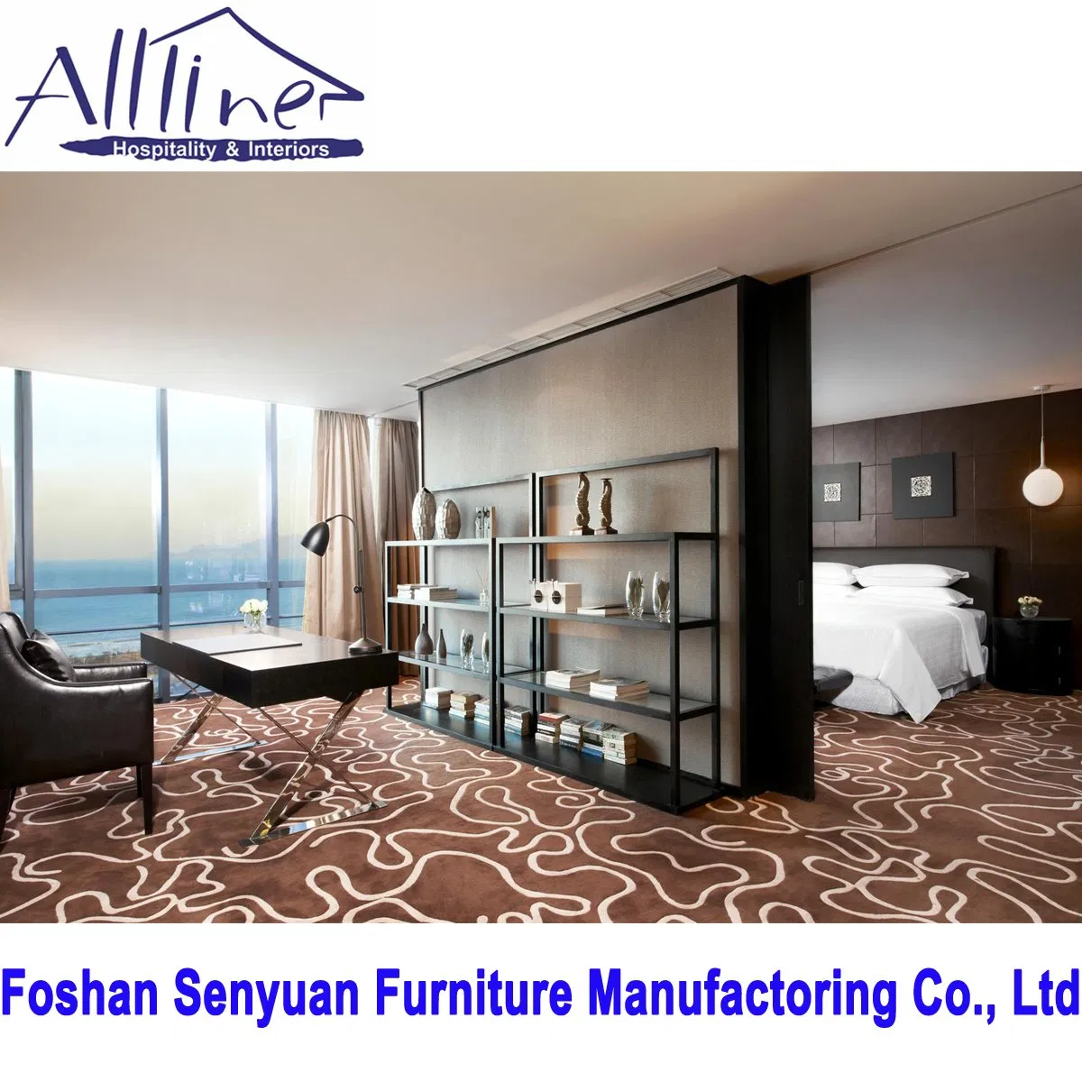 Guest Room Upholstered King Bed Customized Classical Luxury Modern Hotel Furniture Set