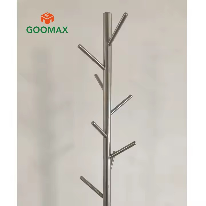 Contemporary Stainless Steel Coat Rack - Functional Home Furniture Solution