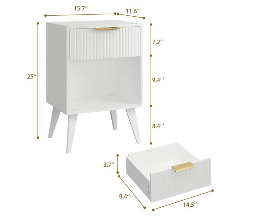 Contemporary Chic Nightstand Design for Bedroom and Living Room