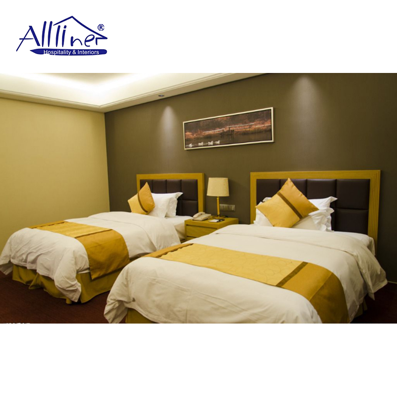 Modern Room Set King Size Bed Wooden Headboard Panel Bedroom Sets 5 Star Hotel Furniture