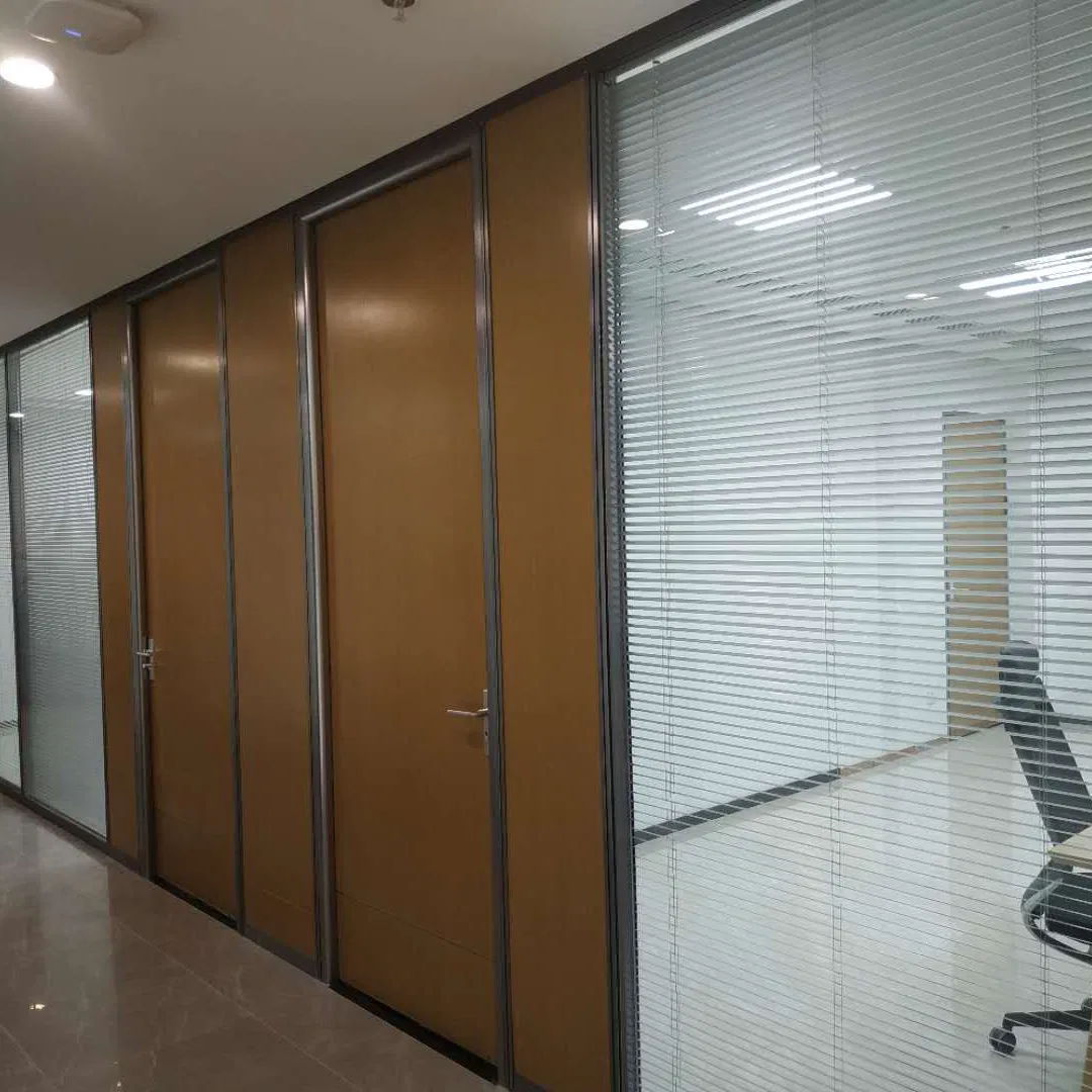 Interior Office Wooden Demountable Wall Partition Demountable Glass Solid Wall Partition System
