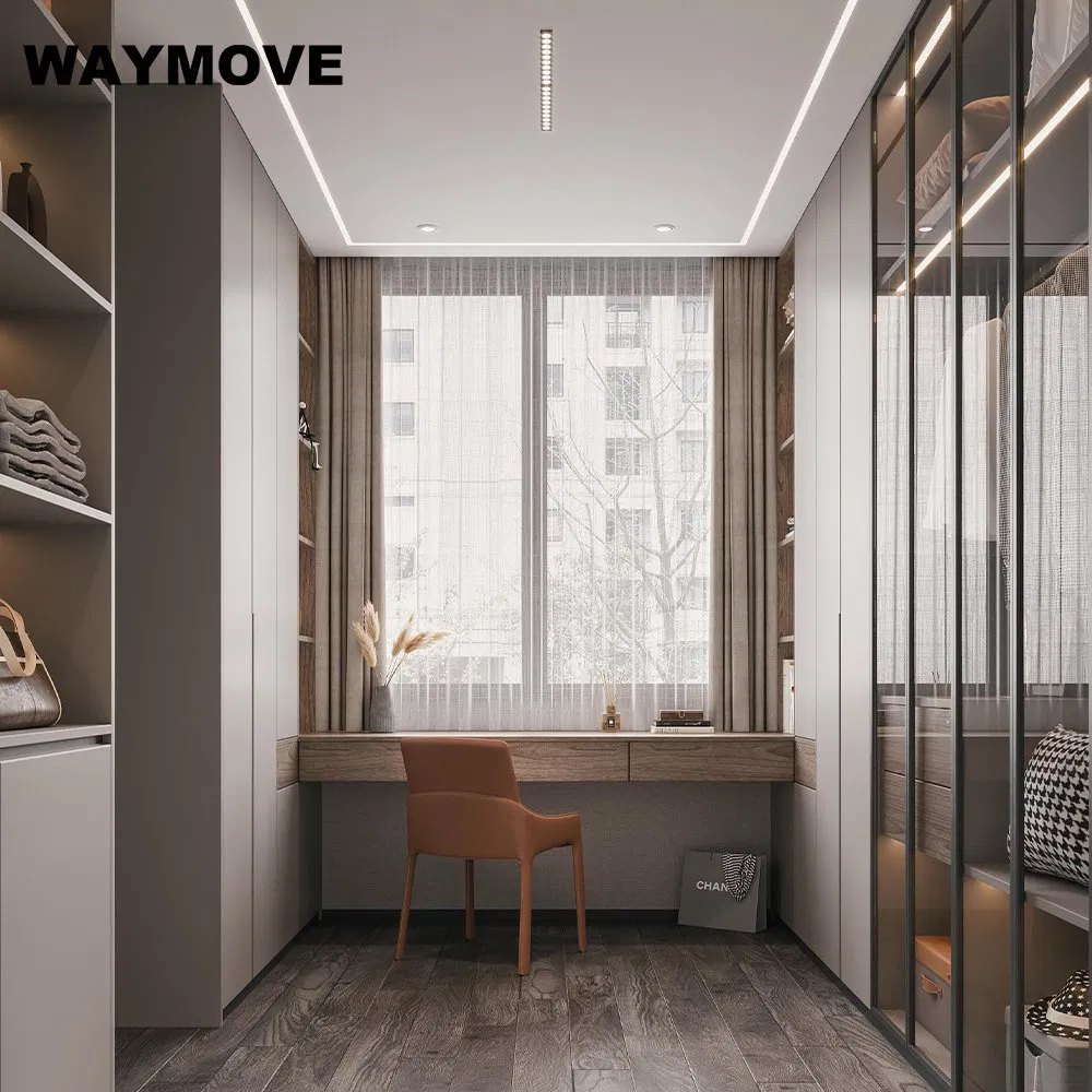 Waymove Modern DIY Walk-in Closet Pole System for Bedroom Wardrobe