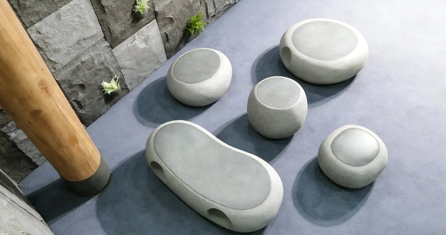 Artistic Design Artificial Stone Bench