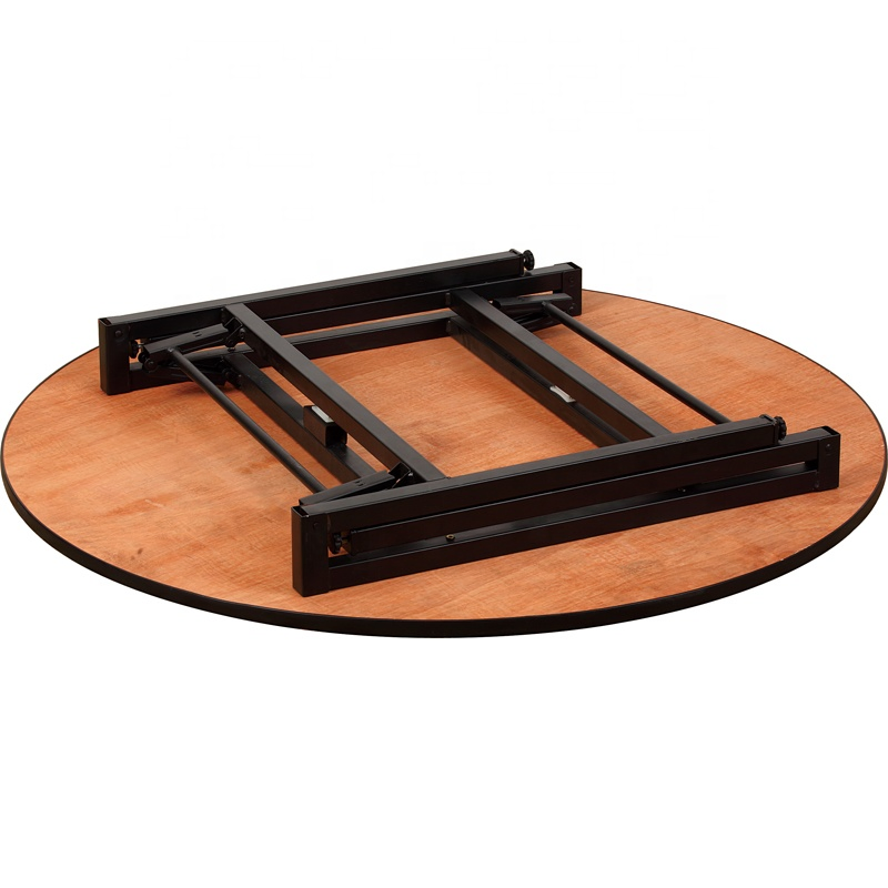 Custom Made Foshan Shunde Furniture Banquet Folding Buffet Round Wedding Table with Cloth