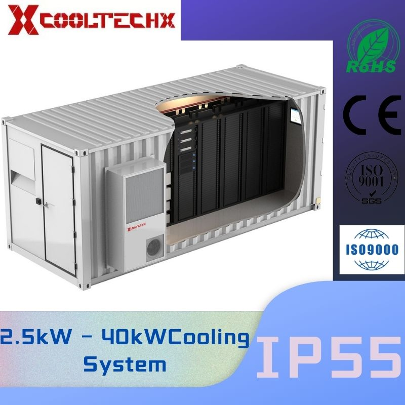 Data Center with Fully Insulated Standard 19 Inch Rack System. Rittal Nvent Hoffman Kooltronic