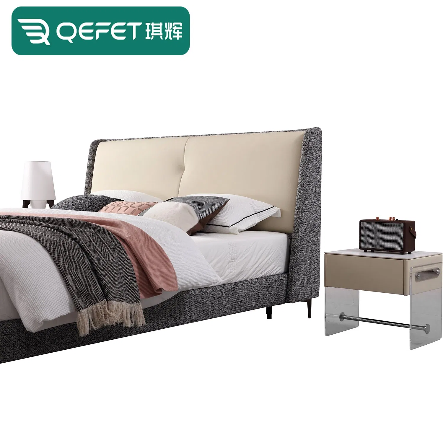 Luxurious Italian Style Solid Wood Queen Bed Collection