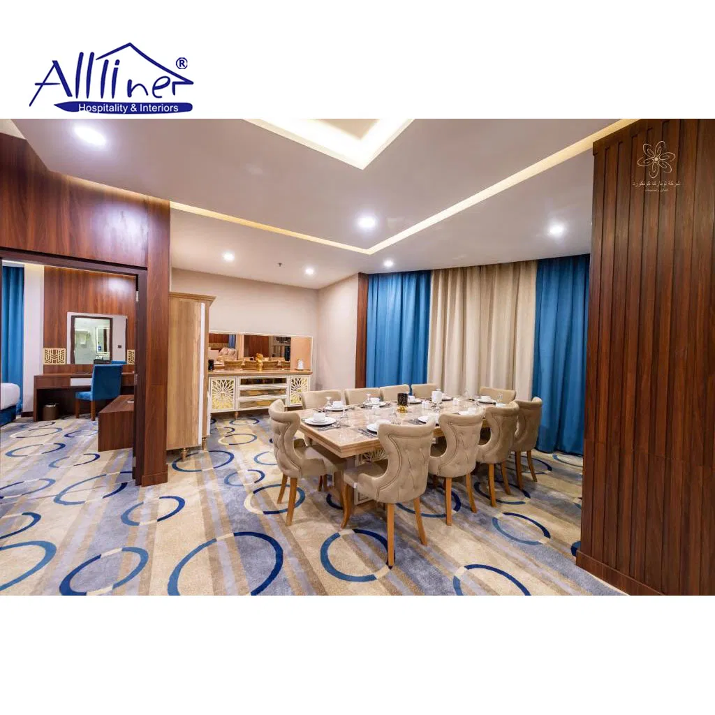 Luxury Hotel Queen King Size Bed American Solid Wood Bedroom Furniture Panel