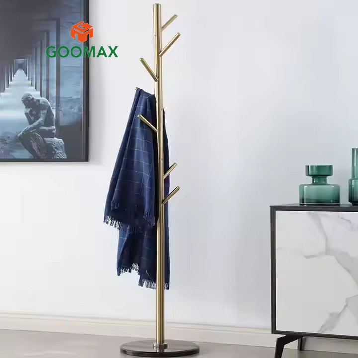 Contemporary Stainless Steel Coat Rack - Functional Home Furniture Solution