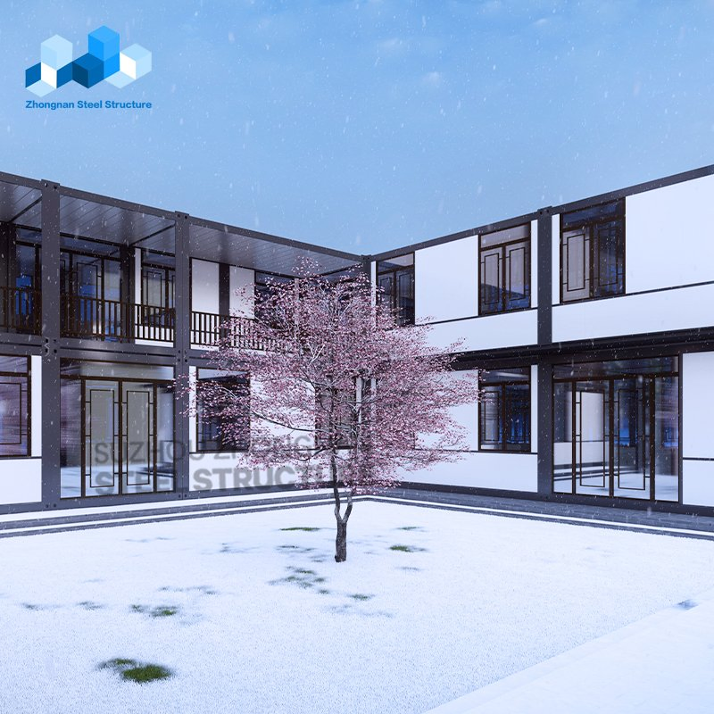 Suzhou Zhongnan Steel Mobile Detachable Temporary Luxury Boutique Prefabricated Building Modular Hotel for Sale