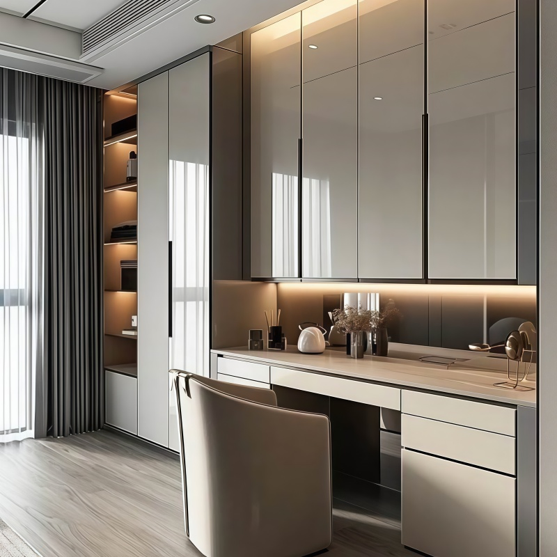 Modern Custom Furniture for Whole House Wooden Suspended TV Wall Panel for Living Room for Hotels and Apartments