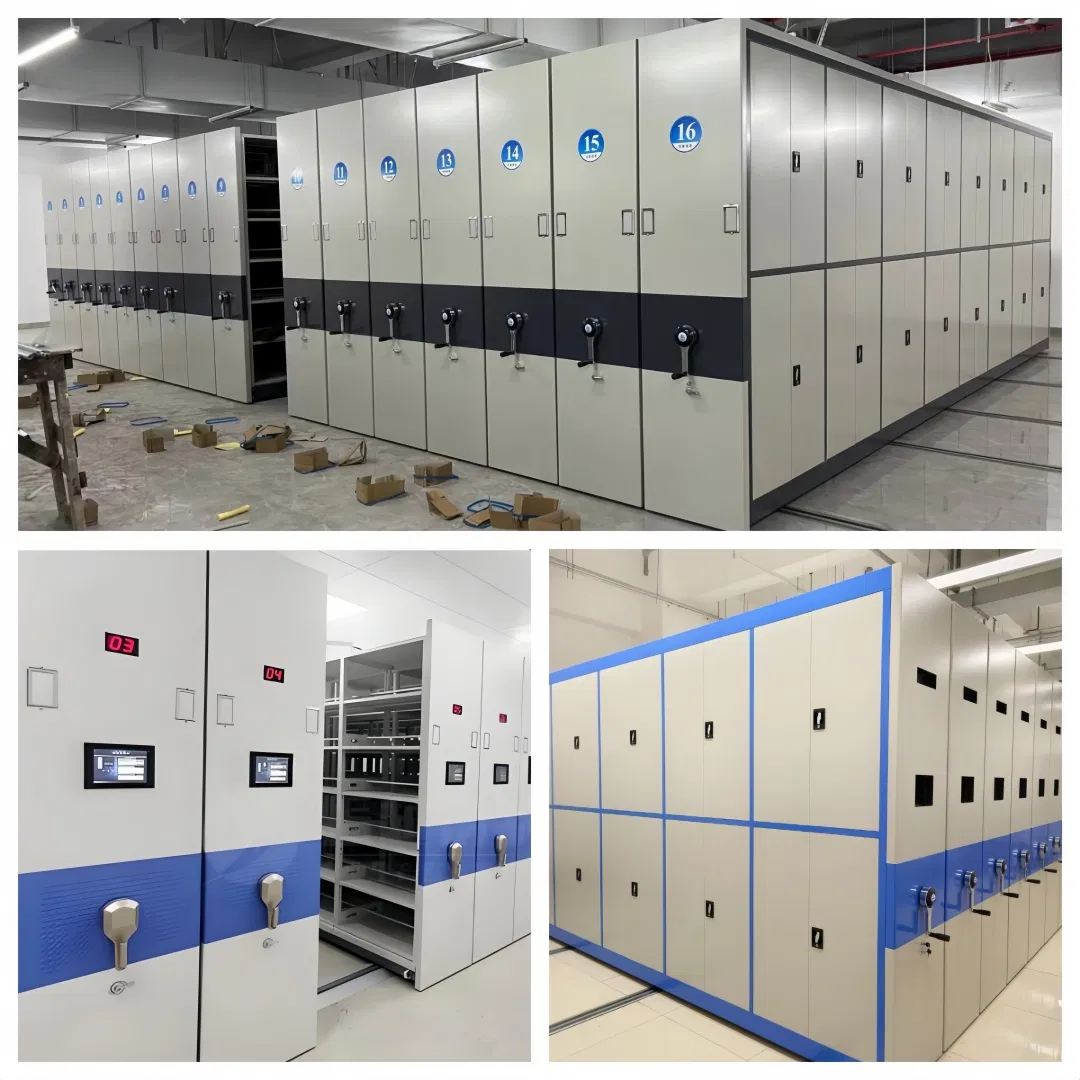 Mobile Intensive Shelf Factory Storage Files Office Mobile Record Bin CE-Approved Metal Cabinets Library Movable Document Mobile Storage Systems