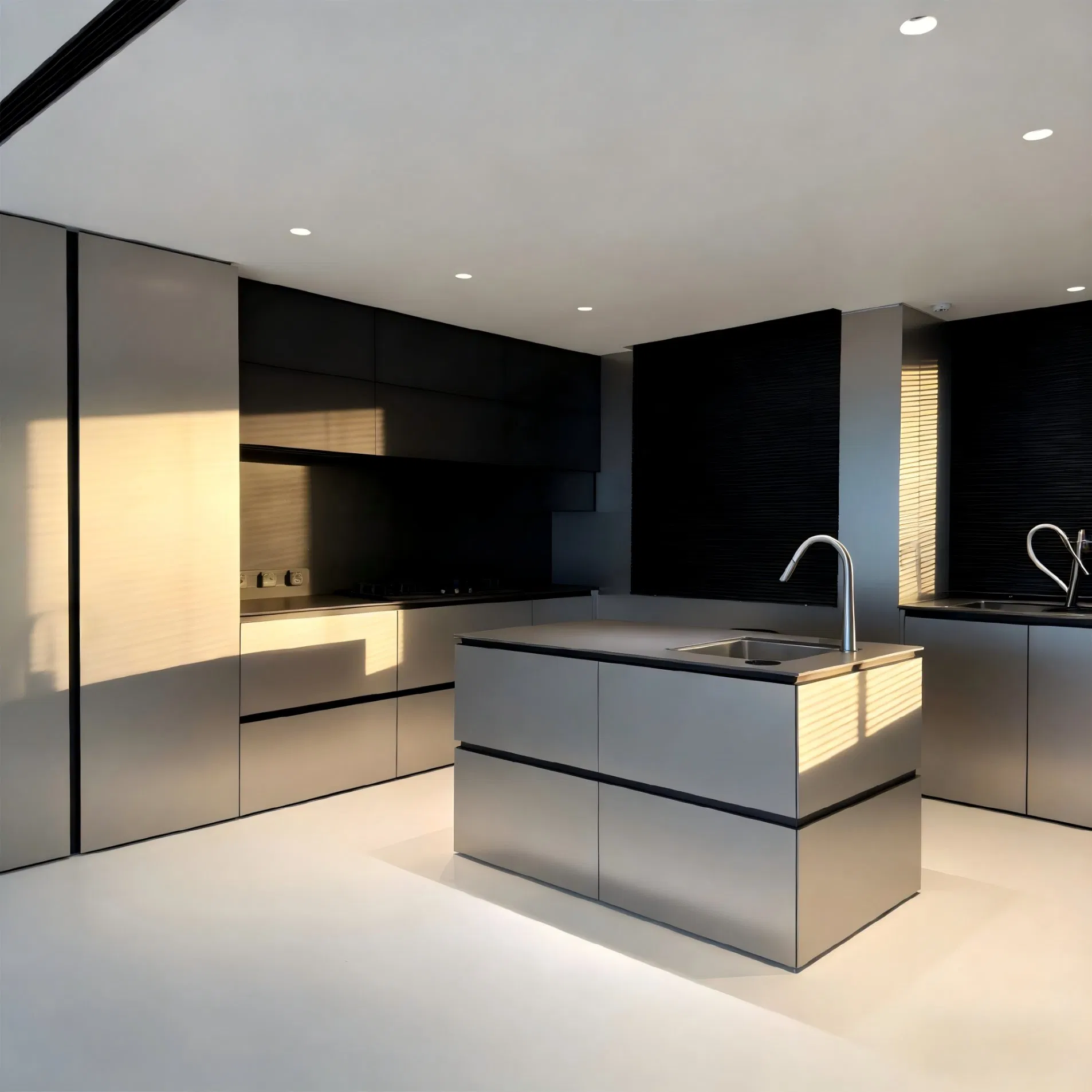 Modern Melamine Kitchen Cabinet System for Functional Kitchen Storage