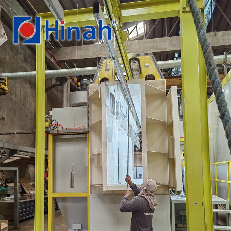 Multi-Functional Manual Powder Coating System with Filter Booth for Aluminum Profile Industries.