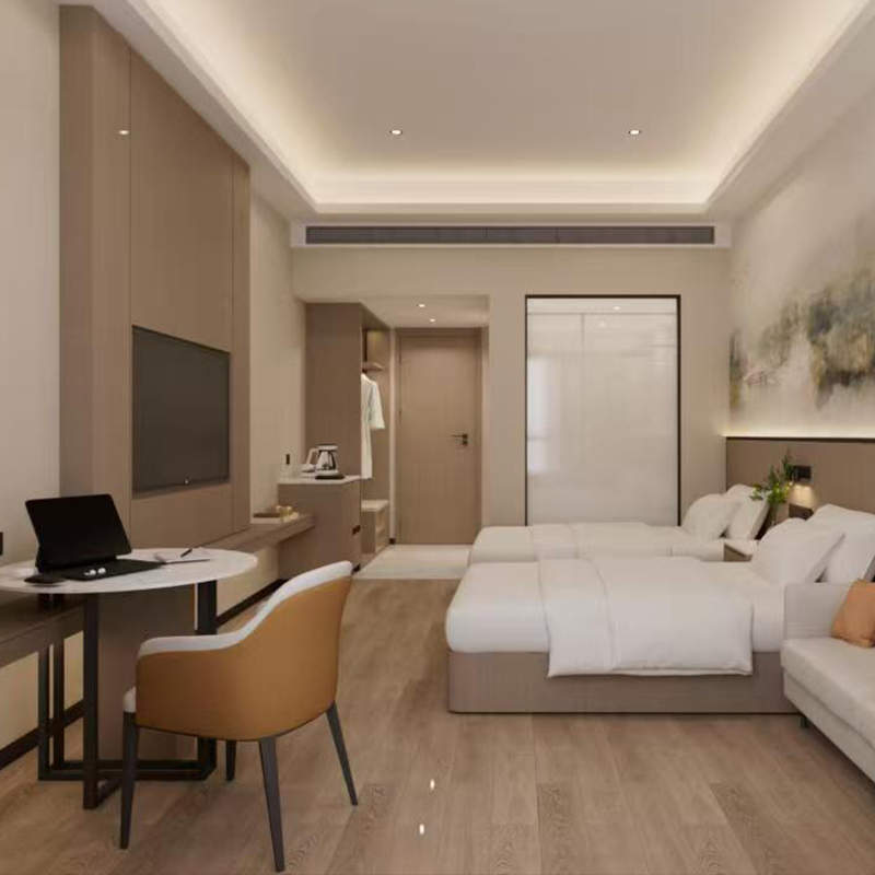 Customized 4-5 Star Luxury Interior Commercial Wooden Bedroom Hotel Furniture Set