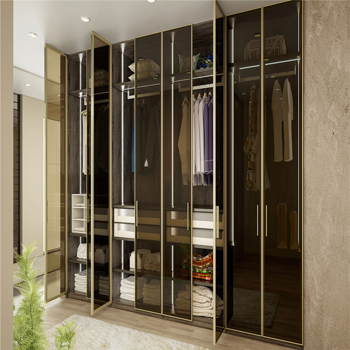 Ace Mirror Door System Walk in Closet Home Furniture Cabinet Full Luxury Bedroom Storage Cabinet Wardrobe