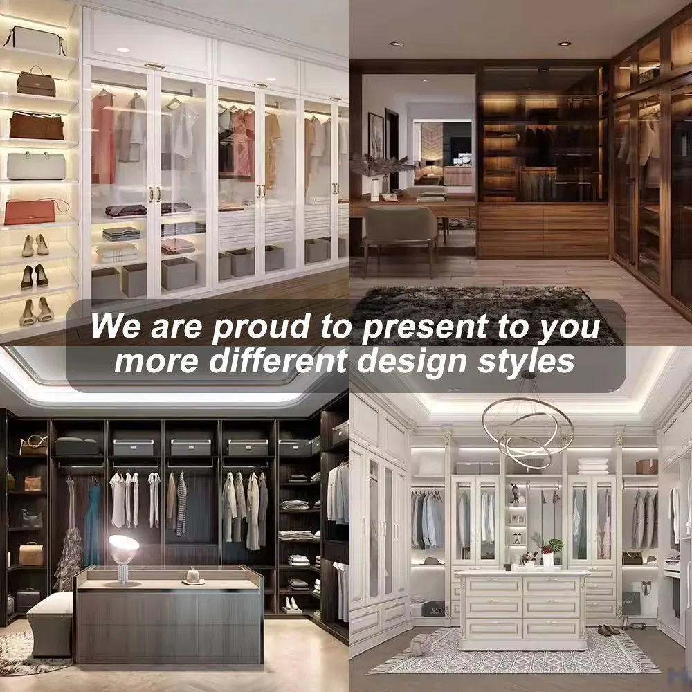 Modern Wood Walkin Closets Systems Design Customized Made Home Hotel Bedroom Classic White Walk in Wardrobe Cabinet Closet