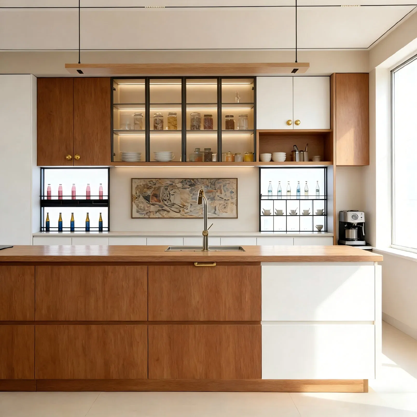 Wholesale Solid Wood Kitchen Cabinet System for Residential and Commercial Use