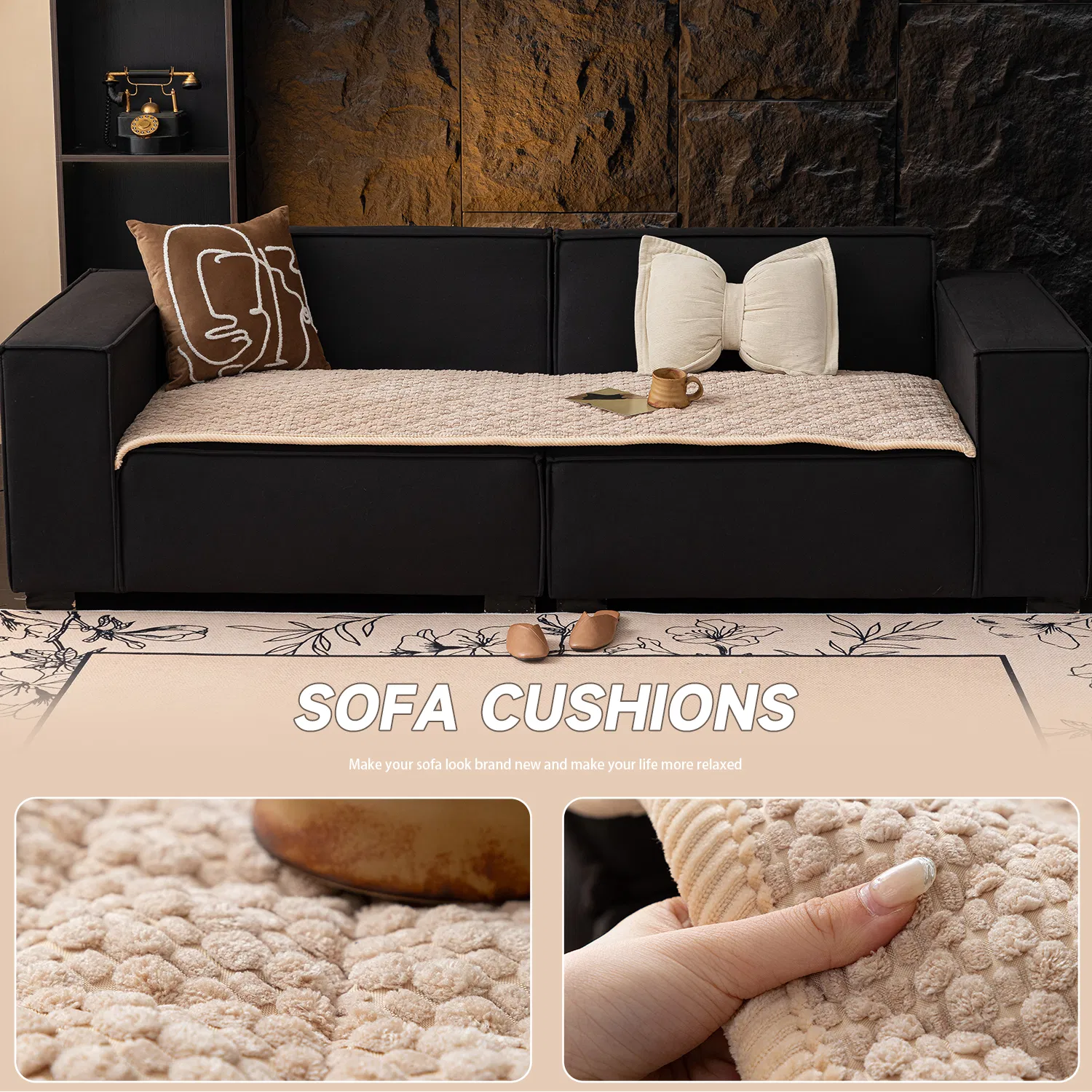 Home Decoration Sofa Cushion: Thick Warm and Customized Design