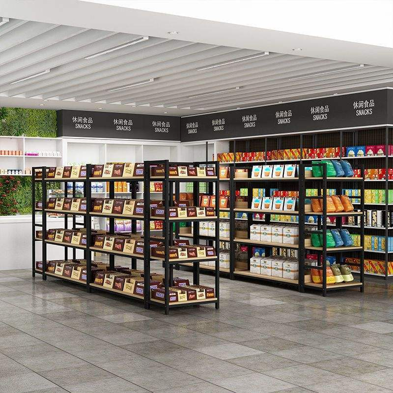 OEM Black Metal Shelving Systems for Supermarket &amp; Retail Wholesale Store Fixtures Garage &amp; Food Use Discount Shelving Units