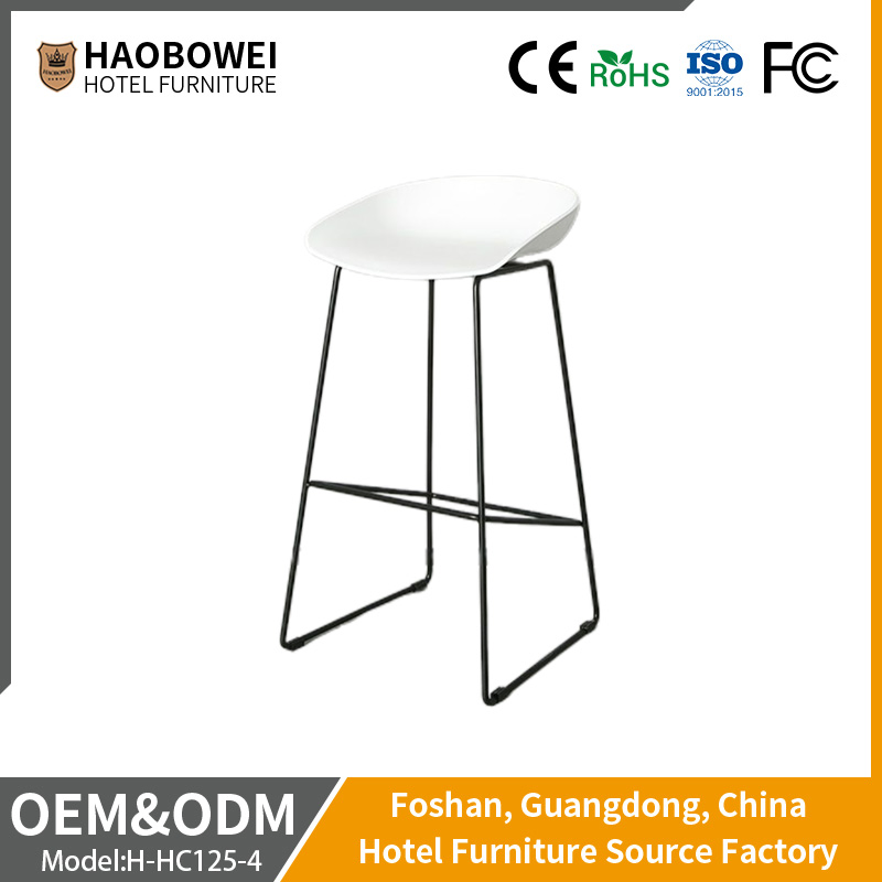 Bar Stool with Metal Base Simple Design for Hotel restaurant and Hotel Bedroom Top Sale