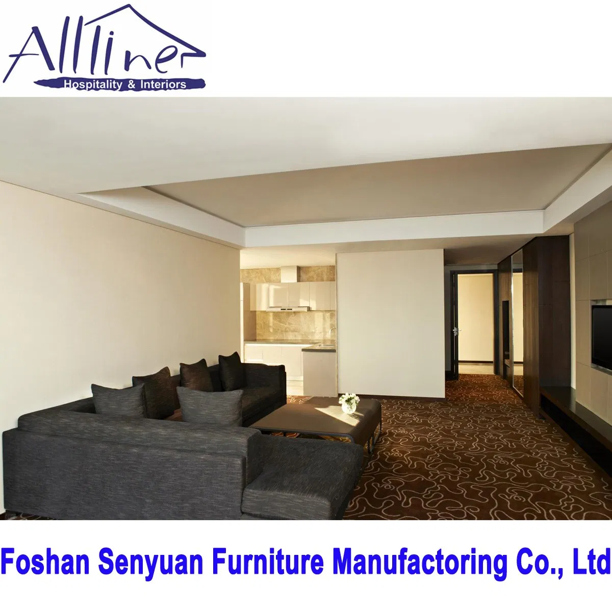 Guest Room Upholstered King Bed Customized Classical Luxury Modern Hotel Furniture Set