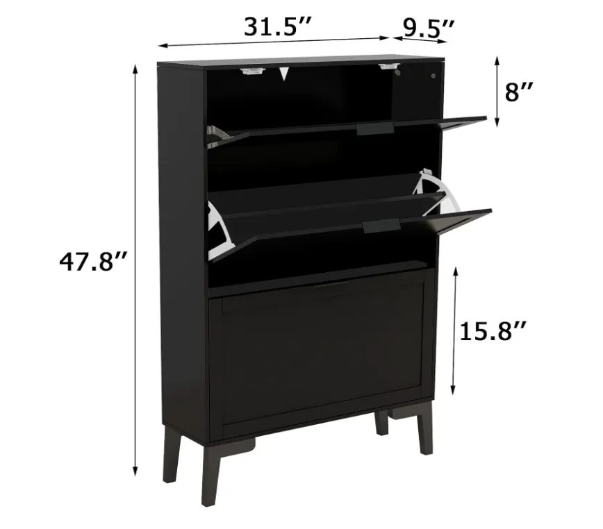 Contemporary Hallway Shoe Rack