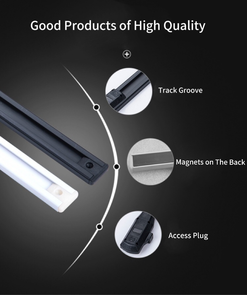12V LED Shelf Lighting System with DC Power Track